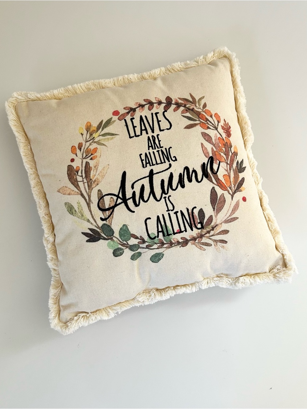 “Leaves Are Falling, Autumn is Calling” Fall Decorative Throw Pillow